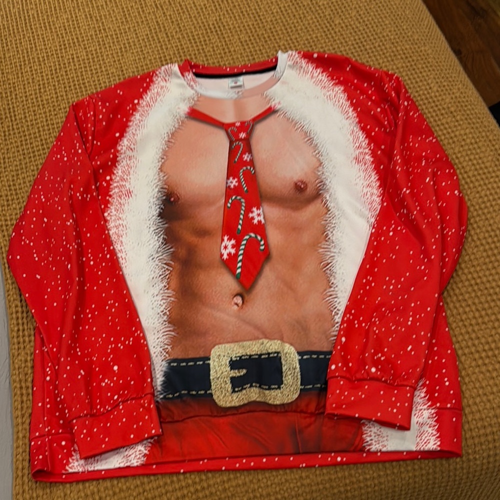 Festive Red Santa Costume Sweatshirt